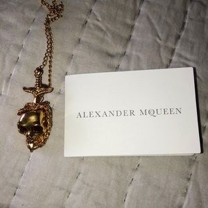 ALEXANDER MQUEEN Gold Skull Necklace